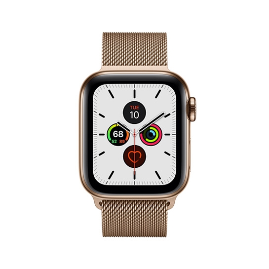 Смарт-часы Apple Watch Series 5 + LTE 40mm Gold Stainless Steel Case with Gold Milanese Loop - цена, характеристики, отзывы, рассрочка, фото 2
