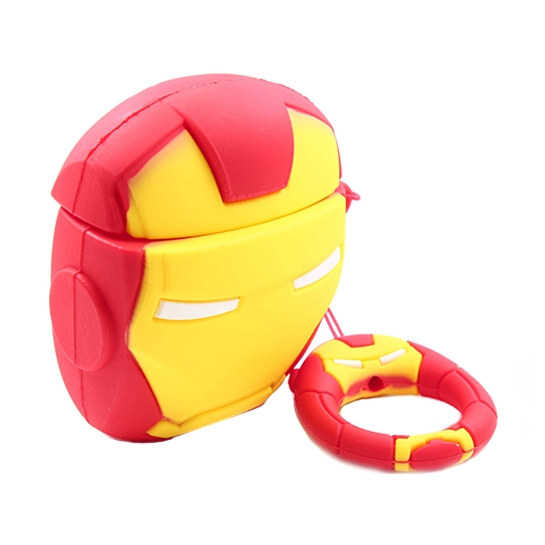 Чохол Cartoon Silicone Case for Apple AirPods Iron Man - ціна, характеристики, відгуки, розстрочка, фото 1