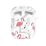 Чохол Kingxbar Swarovski Plastic Case for Apple AirPods Flamingo Golden Crown