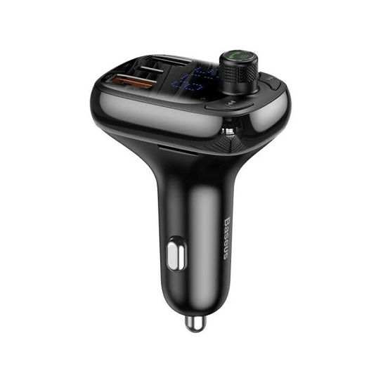 Автомобільний зарядний пристрій Baseus T-Typed 2-USB/Type-C 36W Wireless MP3 Charger - цена, характеристики, отзывы, рассрочка, фото 1