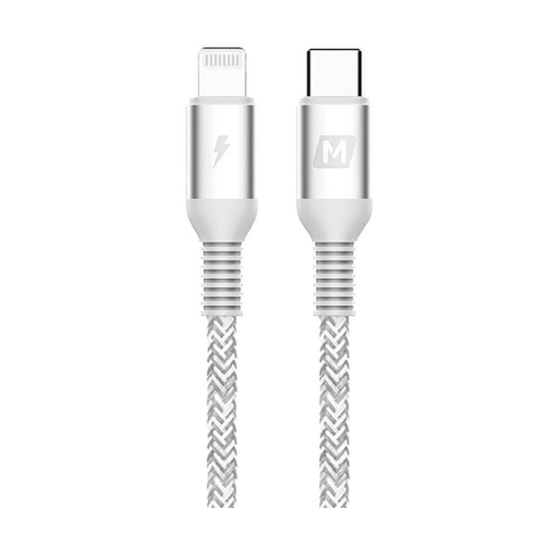 Кабель Momax Elite Link Lightning to USB-C Cable (1.2m) Silver - ціна, характеристики, відгуки, розстрочка, фото 1