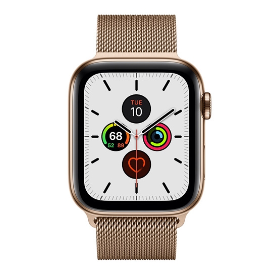 Смарт-годинник Apple Watch Series 5 + LTE 44mm Gold Stainless Steel Case with Gold Milanese Loop - ціна, характеристики, відгуки, розстрочка, фото 3
