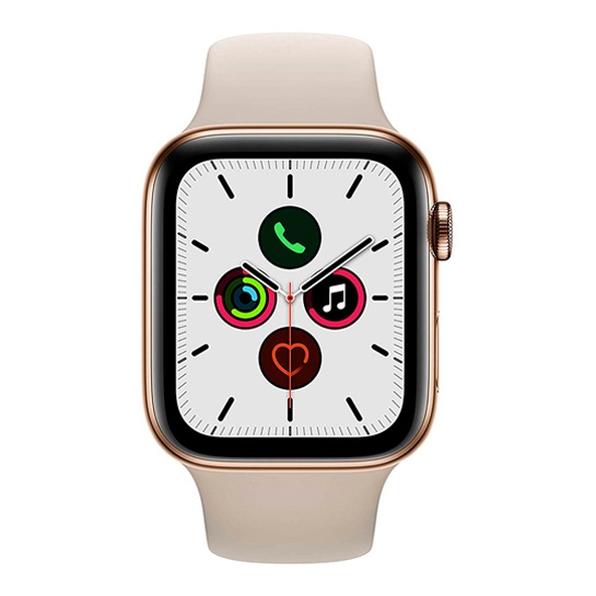 Смарт-часы Apple Watch Series 5 + LTE 44mm Gold Stainless Steel Case with Stone Sport Band - цена, характеристики, отзывы, рассрочка, фото 2