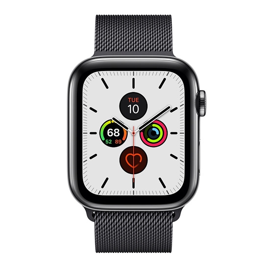 Смарт-часы Apple Watch Series 5 + LTE 44mm Space Black Stainless Steel Case with Black Milanese Loop - цена, характеристики, отзывы, рассрочка, фото 3