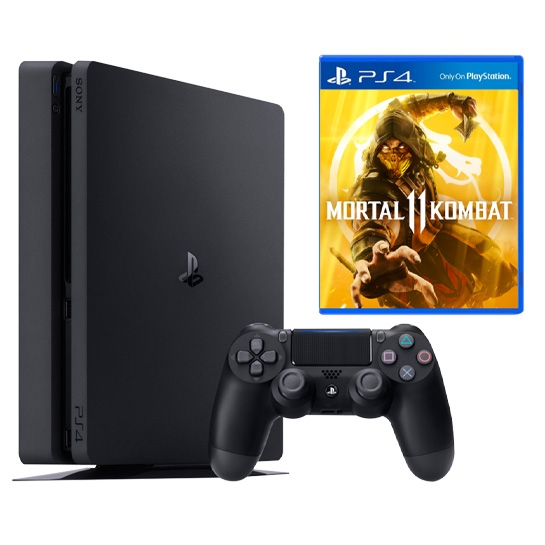 Игровая консоль Sony PlayStation 4 Slim 500Gb + Mortal Kombat 11 - цена, характеристики, отзывы, рассрочка, фото 1