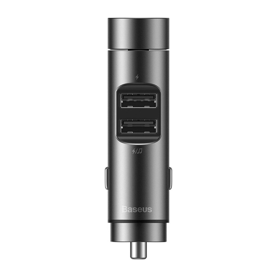 Автомобільний зарядний пристрій Baseus Energy Column Car Wireless MP3 Charger 3.1A Dark Grey - цена, характеристики, отзывы, рассрочка, фото 1