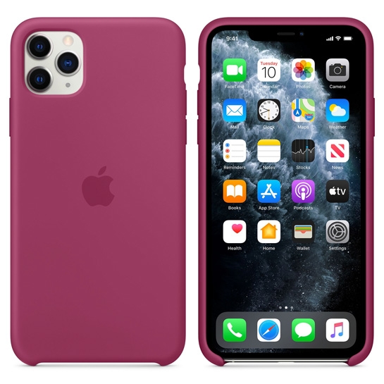 Чехол Apple Silicone Case for iPhone 11 Pro Max Pomegranate - цена, характеристики, отзывы, рассрочка, фото 3