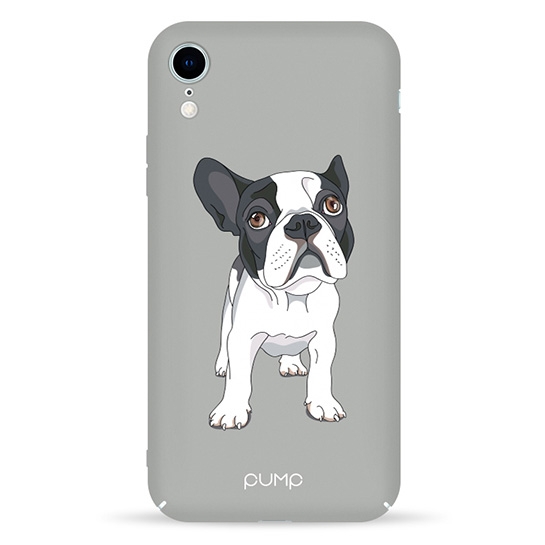 Чохол Pump Tender Touch Case for iPhone XR Bulldog on Gray # - ціна, характеристики, відгуки, розстрочка, фото 1