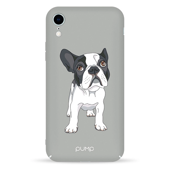 Чохол Pump Tender Touch Case for iPhone XR Bulldog on Gray #
