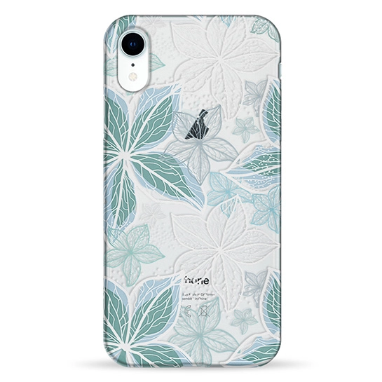 Чехол Pump Transparency Case for iPhone XR Blue Flowers #