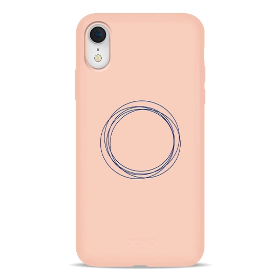 Чехол Pump Silicone Minimalistic Case for iPhone XR Circles on Light #