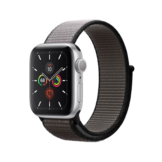 Смарт-годинник Apple Watch Series 5 40mm Silver Aluminum Case with Anchor Gray Sport Loop - ціна, характеристики, відгуки, розстрочка, фото 1