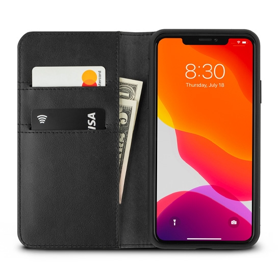 Чехол Moshi Overture Premium Wallet Case Jet Black for iPhone 11 Pro Max - цена, характеристики, отзывы, рассрочка, фото 2