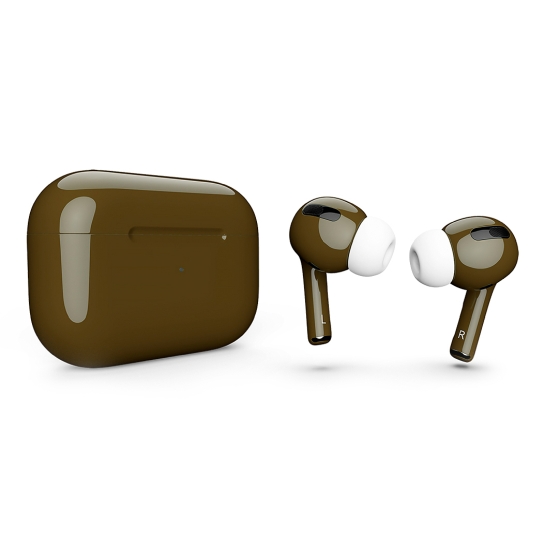 Глянцеві навушники Apple AirPods Pro Drab Dark Brown - ціна, характеристики, відгуки, розстрочка, фото 1