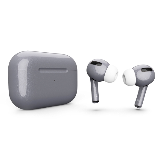 Глянцеві навушники Apple AirPods Pro Silver Plate Metal - ціна, характеристики, відгуки, розстрочка, фото 1