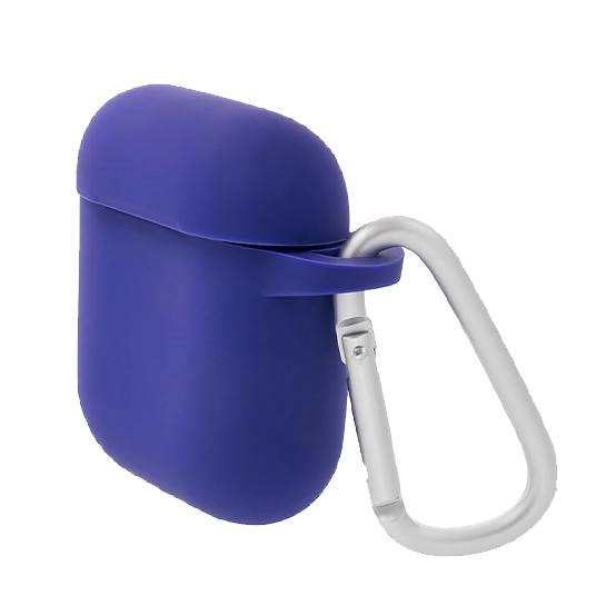 Чехол Blueo Liquid Silicone Case for Apple AirPods with Carbine Purple