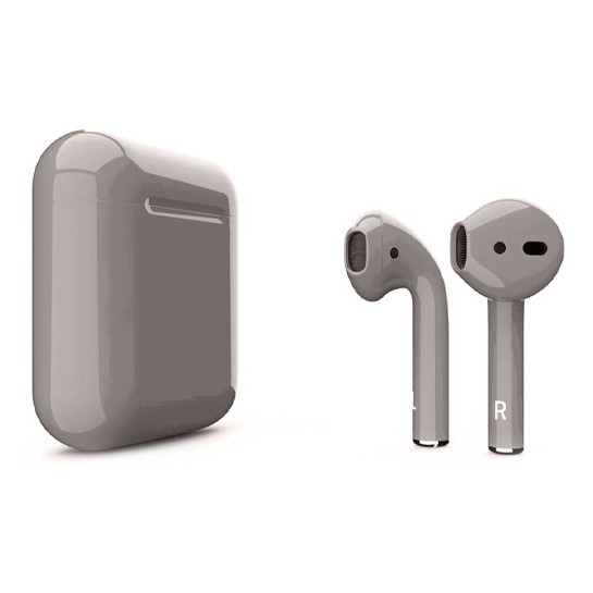 Глянцеві навушники Apple AirPods 2 Silver Plate Metal - ціна, характеристики, відгуки, розстрочка, фото 1