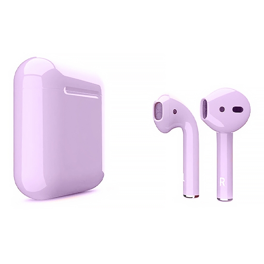 Глянцеві навушники Apple AirPods 2 Sweet Lilac - ціна, характеристики, відгуки, розстрочка, фото 1