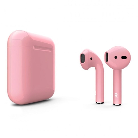 Глянцеві навушники Apple AirPods 2 Strawberry Cream - ціна, характеристики, відгуки, розстрочка, фото 1