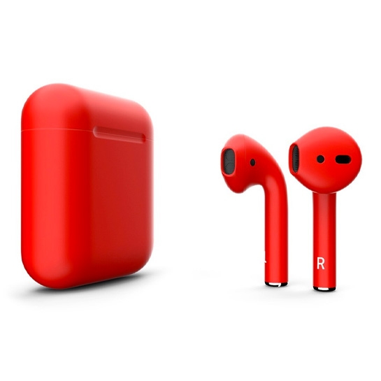 Матові навушники Apple AirPods 2 Aurora Red - ціна, характеристики, відгуки, розстрочка, фото 1