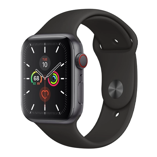 Смарт-часы Apple Watch Series 5 + LTE 44mm Space Gray Aluminum Case with Black Sport Band
