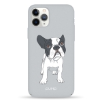 Чехол Pump Tender Touch Case for iPhone 11 Pro Bulldog on Gray #