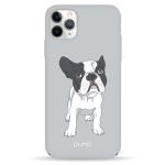 Чехол Pump Tender Touch Case for iPhone 11 Pro Max Bulldog on Gray #