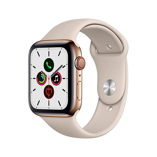 Смарт-часы Apple Watch Series 5 + LTE 40mm Gold Stainless Steel Case with Stone Sport Band - цена, характеристики, отзывы, рассрочка, фото 1