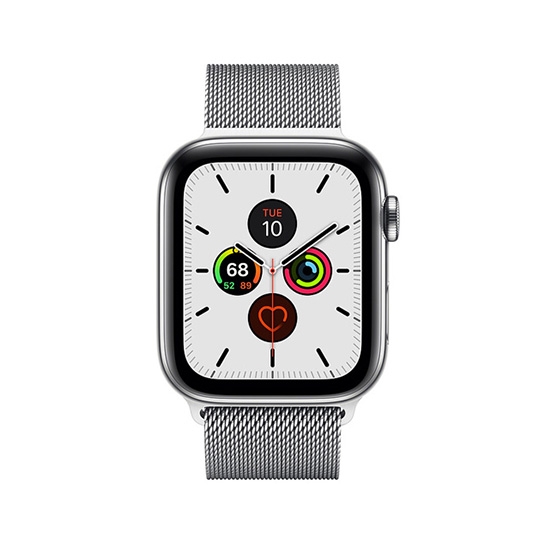Смарт-часы Apple Watch Series 5 + LTE 40mm Stainless Steel Case with Silver Milanese Loop - цена, характеристики, отзывы, рассрочка, фото 3
