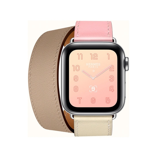 Смарт-часы Apple Watch Hermes Series 4+LTE 40mm Stainless Steel Rose Sakura/Craie/Argile Double Tour - цена, характеристики, отзывы, рассрочка, фото 2