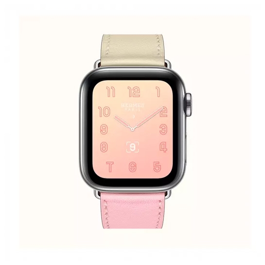 Смарт-часы Apple Watch Hermes Series 4+LTE 40mm Stainless Steel Rose Sakura/Craie/Argile Single Tour - цена, характеристики, отзывы, рассрочка, фото 2