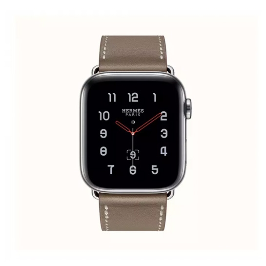 Смарт-часы Apple Watch Hermes Series 4 + LTE 40mm Stainless Steel Etoupe Swift Leather Single Tour - цена, характеристики, отзывы, рассрочка, фото 2