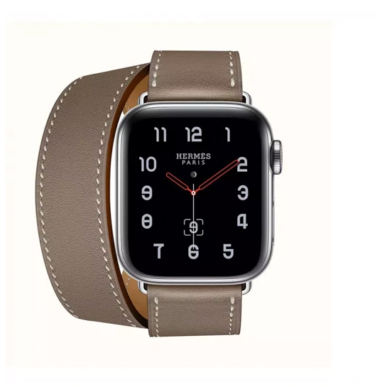 Смарт-часы Apple Watch Hermes Series 4 + LTE 40mm Stainless Steel Etoupe Swift Leather Double Tour - цена, характеристики, отзывы, рассрочка, фото 2