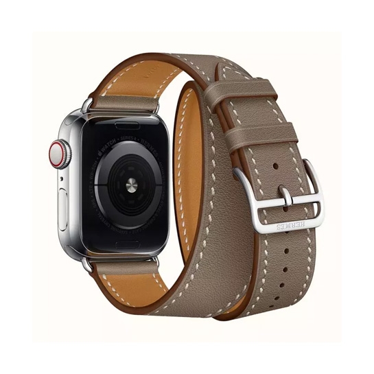 Смарт-годинник Apple Watch Hermes Series 4 + LTE 40mm Stainless Steel Etoupe Swift Leather Double Tour - ціна, характеристики, відгуки, розстрочка, фото 3