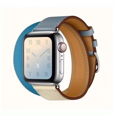 Смарт-часы Apple Watch Hermes Series 4 + LTE 40mm Stainless Steel Bleu Lin/Craie/Bleu du Nord Swift - цена, характеристики, отзывы, рассрочка, фото 1