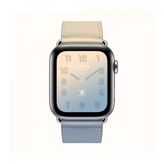Смарт-годинник Apple Watch Hermes Series 4 + LTE 44mm Stainless Steel Bleu Lin/Craie/Bleu du Nord Swift - ціна, характеристики, відгуки, розстрочка, фото 2