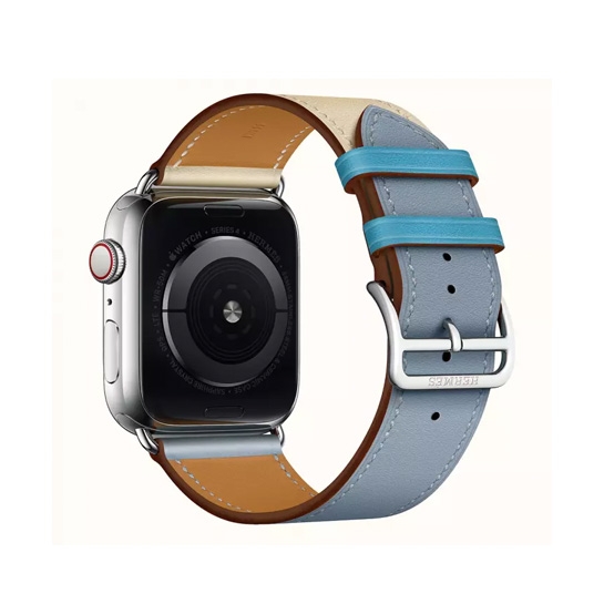 Смарт-годинник Apple Watch Hermes Series 4 + LTE 44mm Stainless Steel Bleu Lin/Craie/Bleu du Nord Swift - ціна, характеристики, відгуки, розстрочка, фото 3