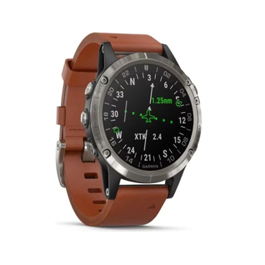 Спортивний годинник Garmin D2 Delta Aviator Watch With Brown Leather Band 47mm - ціна, характеристики, відгуки, розстрочка, фото 2