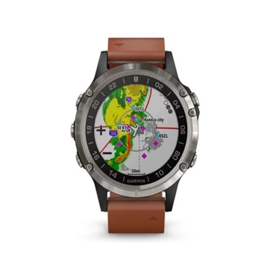 Спортивний годинник Garmin D2 Delta Aviator Watch With Brown Leather Band 47mm - ціна, характеристики, відгуки, розстрочка, фото 3