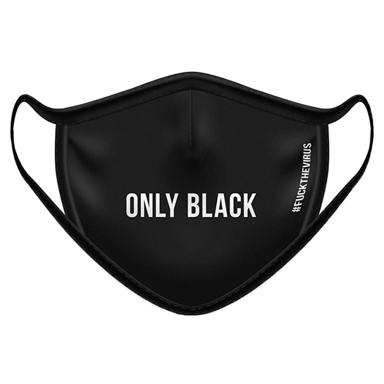 Маска FuckTheVirus Only Black (Size M/L)