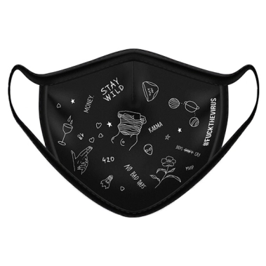 Маска FuckTheVirus Tattoo (Size M/L) - цена, характеристики, отзывы, рассрочка, фото 1