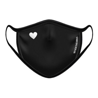 Маска FuckTheVirus White Heart (Size S) - цена, характеристики, отзывы, рассрочка, фото 1