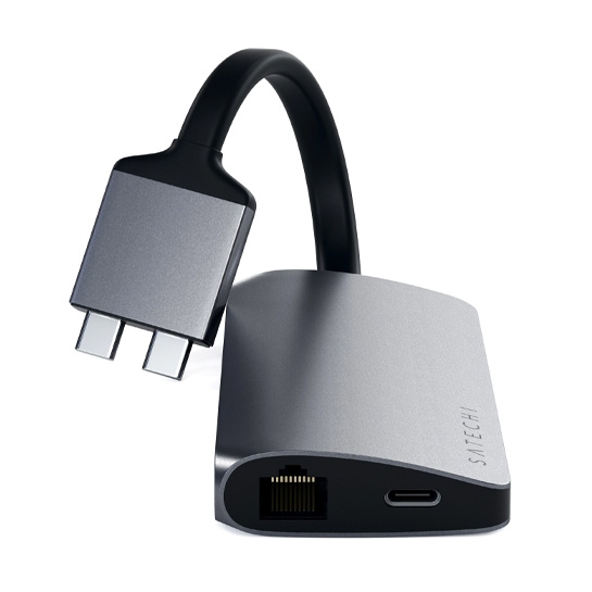 USB-хаб Satechi Aluminum Type-C Dual Multimedia Adapter Space Gray - цена, характеристики, отзывы, рассрочка, фото 3