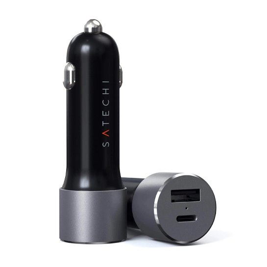 Автомобильное зарядное устройство Satechi 72W Type-C PD Car Charger Space Grey