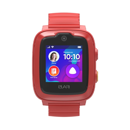 Дитячі смарт-годинник Elari KidPhone 4G Red з GPS-трекером и видеозвонками - ціна, характеристики, відгуки, розстрочка, фото 1