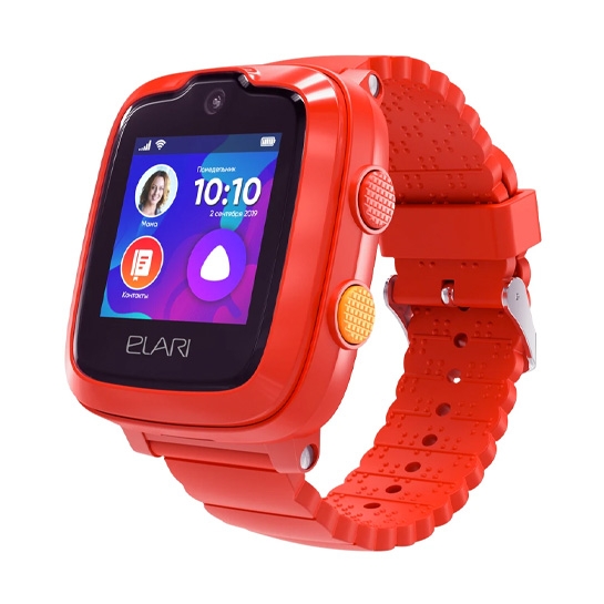 Дитячі смарт-годинник Elari KidPhone 4G Red з GPS-трекером и видеозвонками - ціна, характеристики, відгуки, розстрочка, фото 2