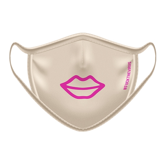 Маска FuckTheVirus Pink Lips (Size S) - ціна, характеристики, відгуки, розстрочка, фото 1