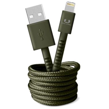 Кабель Fresh 'N Rebel Fabriq Lightning USB Cable 1,5m Army* - цена, характеристики, отзывы, рассрочка, фото 1