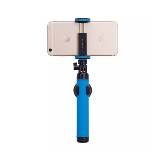 Палиця для селфі Momax SelfieHero 70cm with Bluetooth Black/Blue - ціна, характеристики, відгуки, розстрочка, фото 2