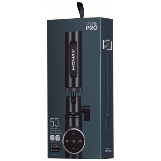 Палка для селфи Momax SelfiePro 50cm with Bluetooth Black/Black - цена, характеристики, отзывы, рассрочка, фото 7